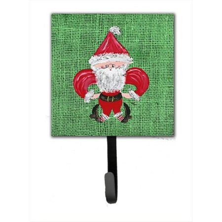 Jensendistributionservices Christmas Santa Fleur de lis Leash Holder Or Key Hook MI1706779